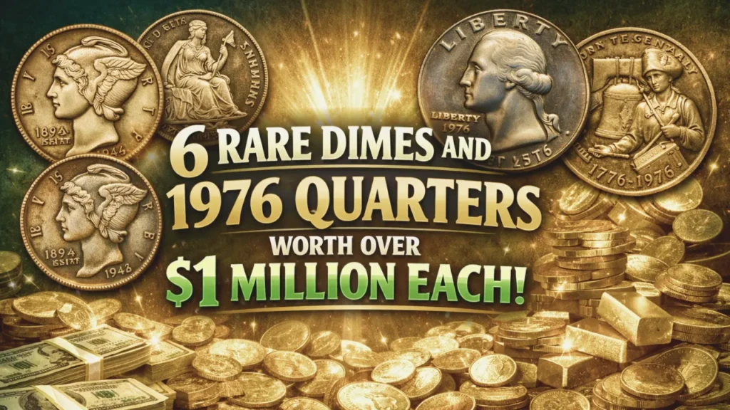 6 Rare Dimes and 1976 Quarters Worth Over $1 Million Each