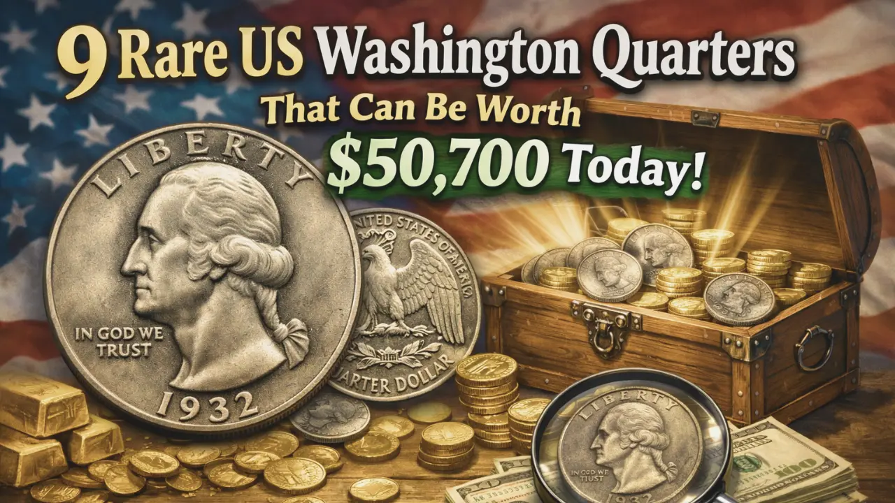 9 Rare US Washington Quarters That Can Be Worth $50,700 Today